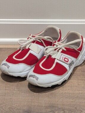 Ohio State Buckeyes Piro Walking Shoes Womens 10.5 Red White Sneakers